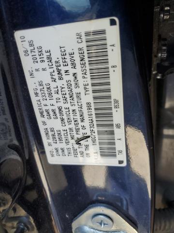 2010 Honda Accord Lx VIN: 1HGCP2F32AA161968 Lot: 56875984