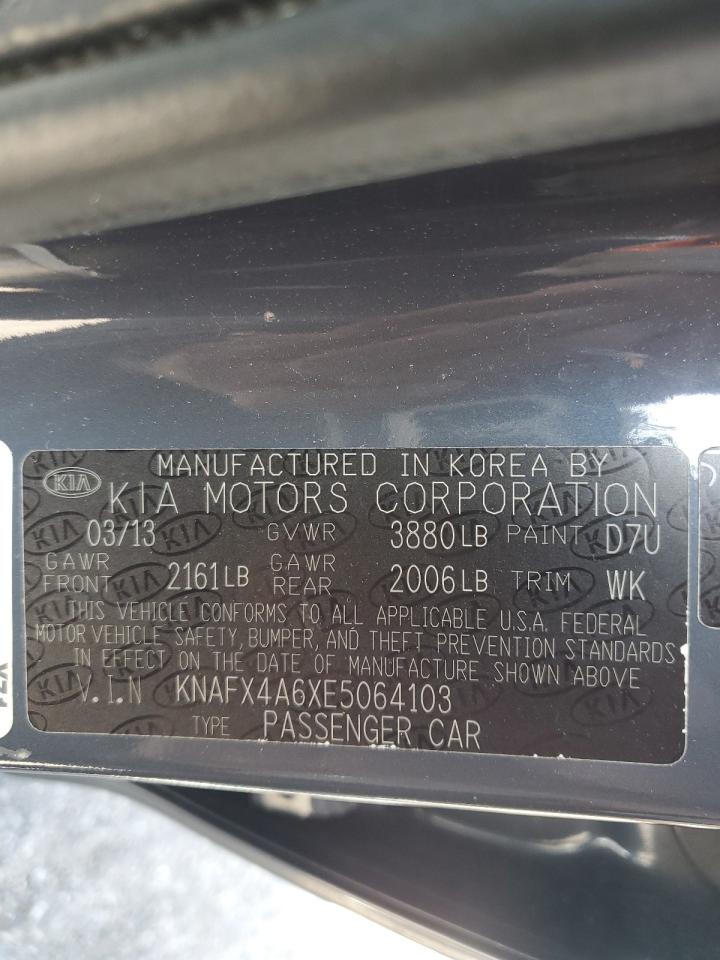 KNAFX4A6XE5064103 2014 Kia Forte Lx