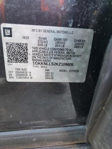 2019 GMC Acadia Sle VIN: 1GKKNLLS2KZ109605 Lot: 56676274