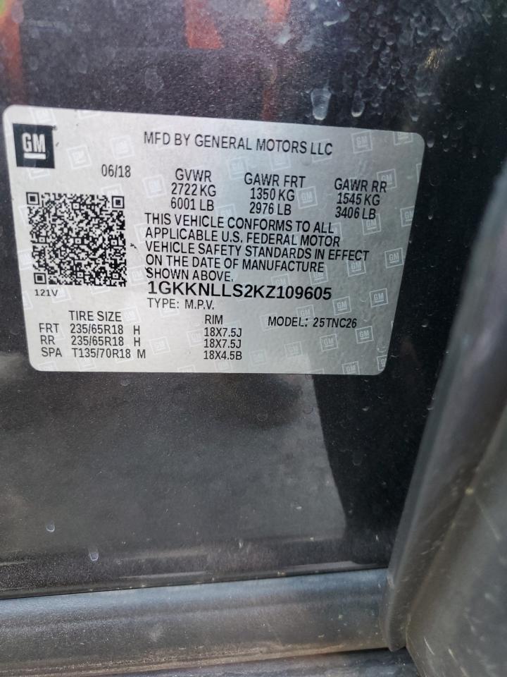 1GKKNLLS2KZ109605 2019 GMC Acadia Sle