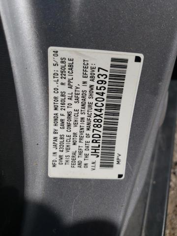 2004 Honda Cr-V Ex VIN: JHLRD788X4C045937 Lot: 54460634