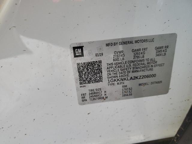 2019 GMC Acadia Sle VIN: 1GKKNKLA2KZ206000 Lot: 56923774