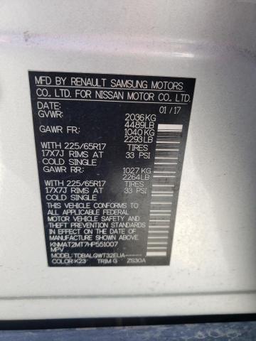 2017 Nissan Rogue S VIN: KNMAT2MT7HP551007 Lot: 54541404