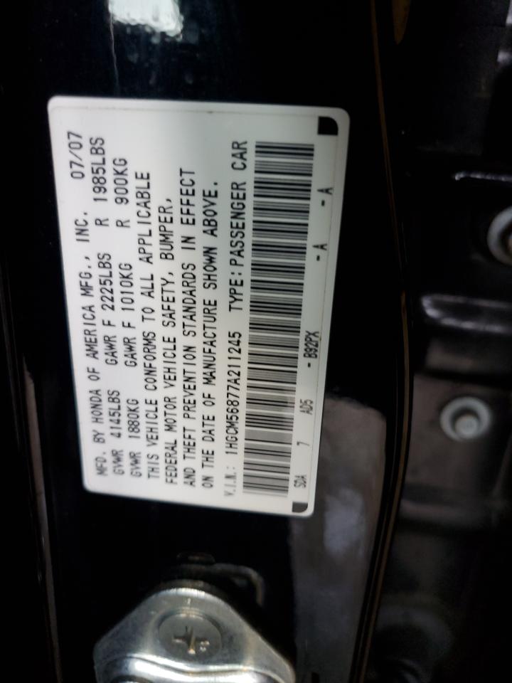 1HGCM56877A211245 2007 Honda Accord Ex