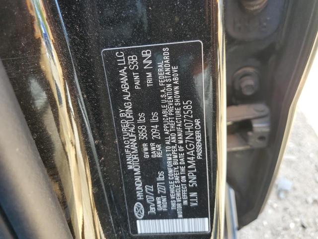 2022 Hyundai Elantra Sel VIN: 5NPLM4AG7NH072585 Lot: 55127514