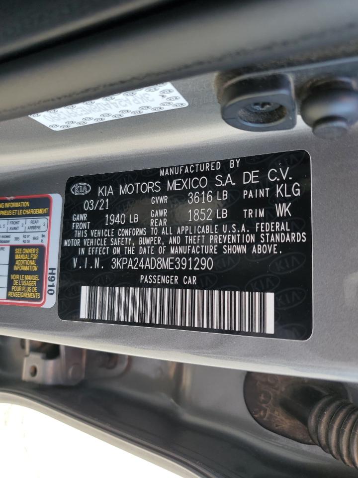 3KPA24AD8ME391290 2021 Kia Rio Lx