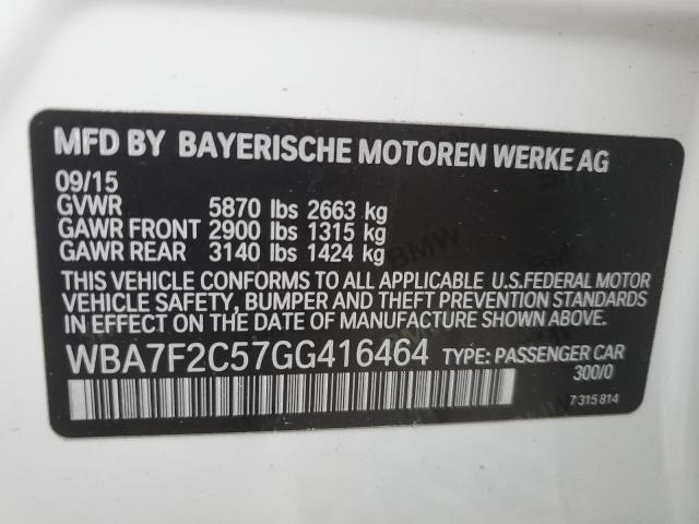 2016 BMW 750 I XDRI - WBA7F2C57GG416464