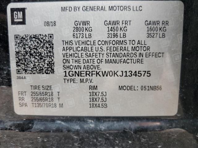 2019 Chevrolet Traverse Ls VIN: 1GNERFKW0KJ134575 Lot: 55476054