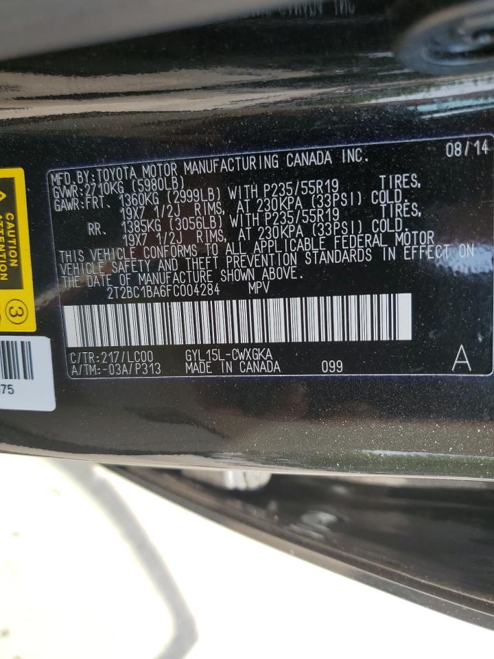 2T2BC1BA6FC004284 2015 Lexus Rx 450H