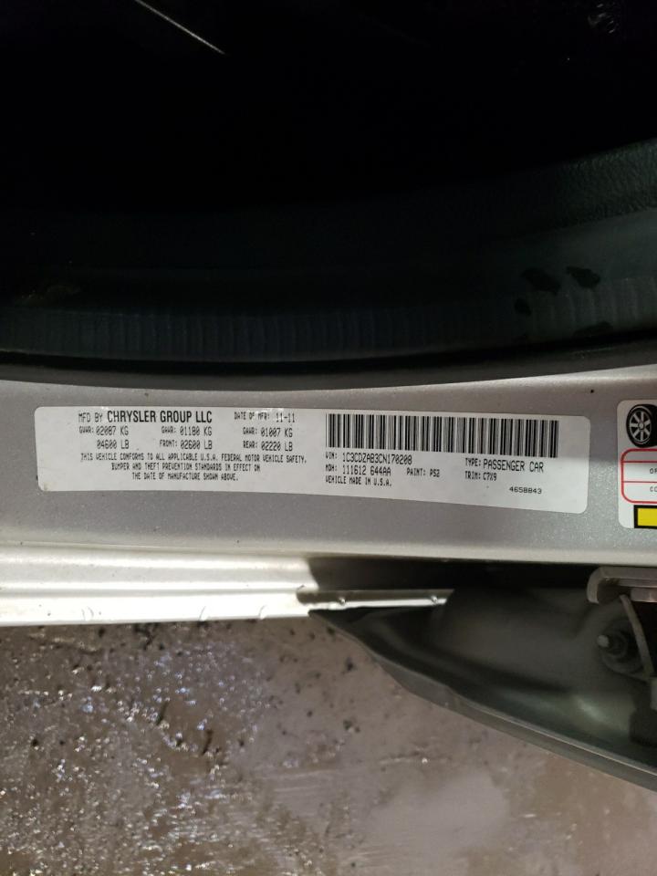 1C3CDZAB3CN170208 2012 Dodge Avenger Se