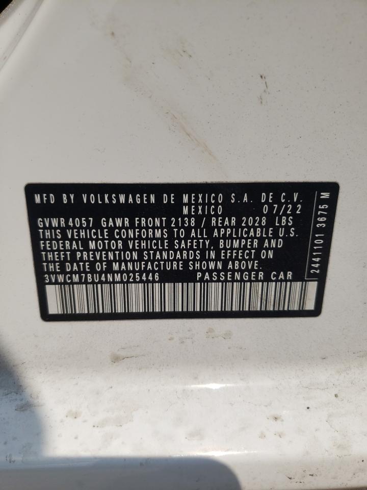 3VWCM7BU4NM025446 2022 Volkswagen Jetta S