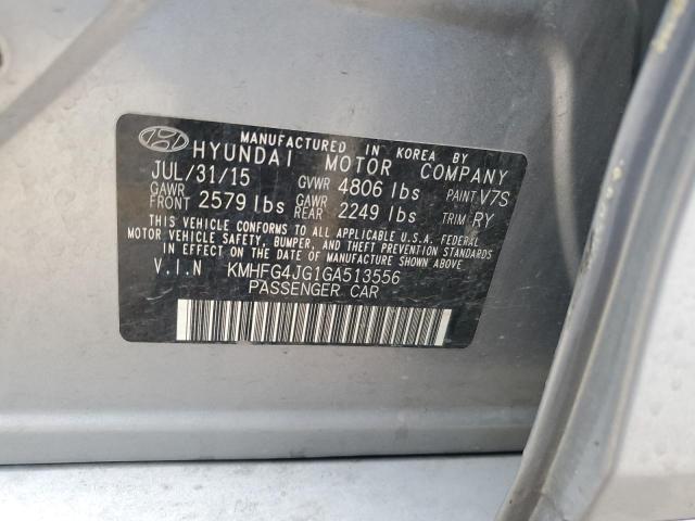 2016 HYUNDAI AZERA KMHFG4JG1GA513556