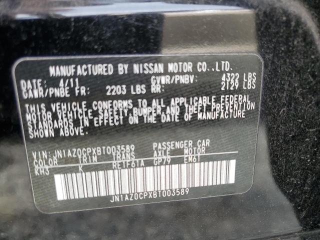 2011 Nissan Leaf Sv VIN: JN1AZ0CPXBT003589 Lot: 53661254