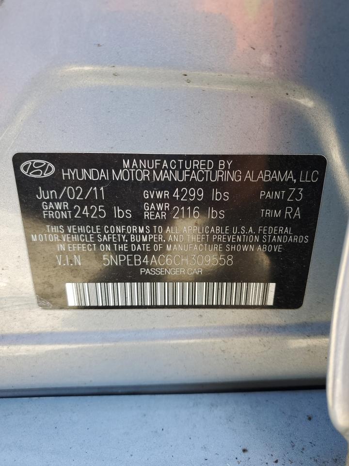 5NPEB4AC6CH309558 2012 Hyundai Sonata Gls