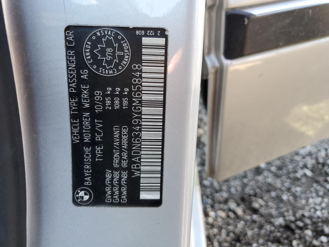 WBADN6349YGM65848 2000 BMW 540 I Automatic