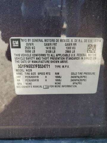 2015 CADILLAC SRX LUXURY - 3GYFNEE37FS524771
