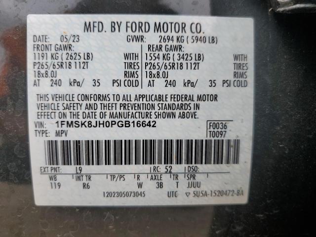 2023 Ford Explorer Timberline VIN: 1FMSK8JH0PGB16642 Lot: 55006634