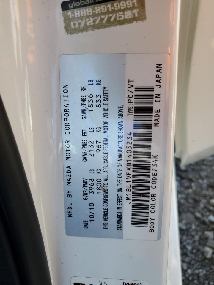 JM1BL1VFXB1405234 2011 Mazda 3 I