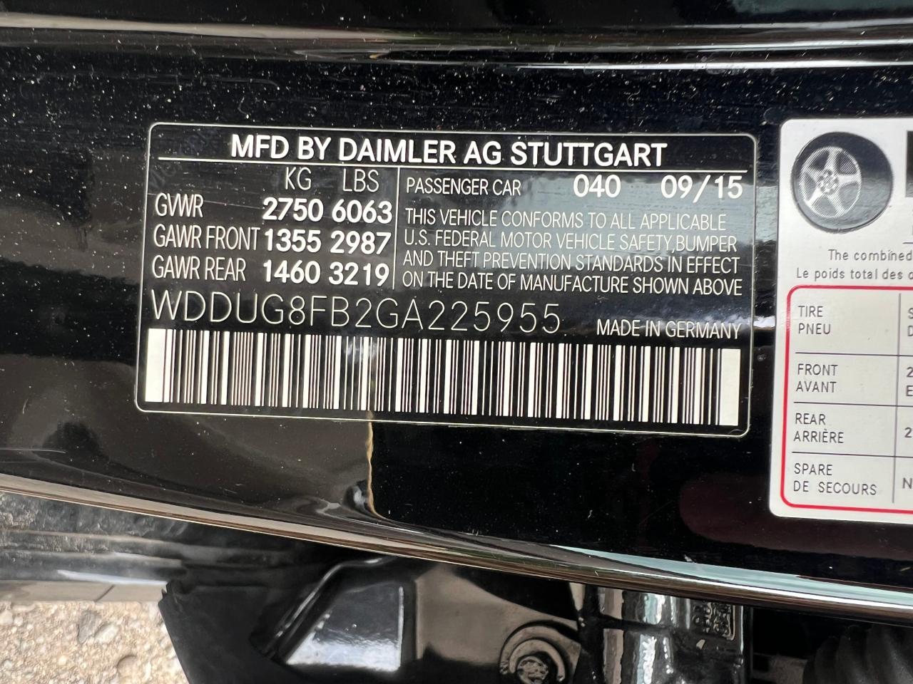 WDDUG8FB2GA225955 2016 Mercedes-Benz S 550 4Matic