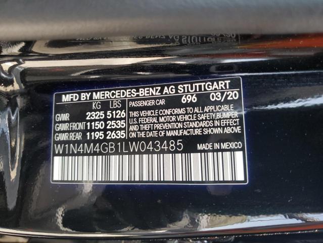 W1N4M4GB1LW043485 Mercedes-Benz GLB-Class GLB 250 12