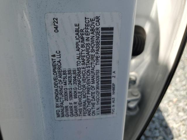 1HGCV2F36NA009753 Honda Accord SPO 13