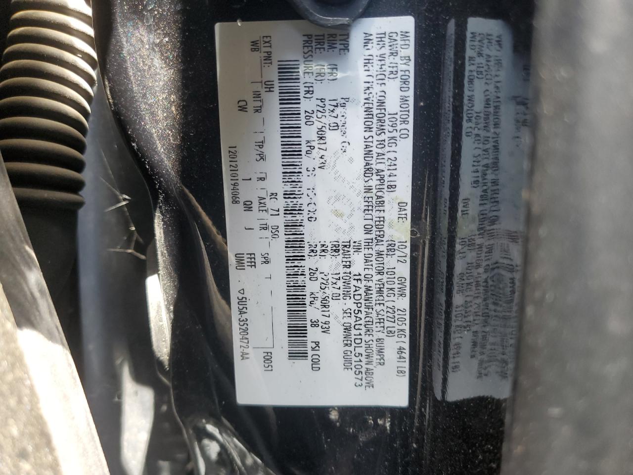 1FADP5AU1DL510573 2013 Ford C-Max Se