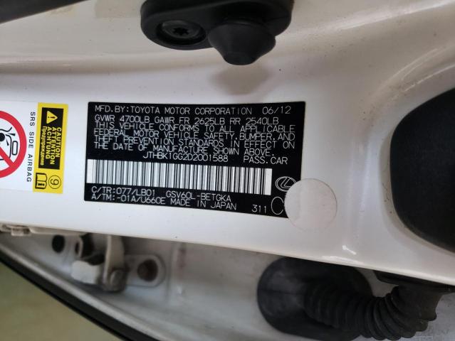 2013 Lexus Es 350 VIN: JTHBK1GG2D2001588 Lot: 53965014