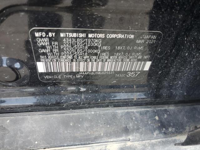 2021 Mitsubishi Outlander Sport Se VIN: JA4APVAU1MU025531 Lot: 55752364