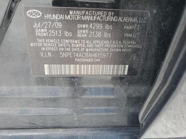 2010 Hyundai Sonata Gls VIN: 5NPET4AC8AH615977 Lot: 54081674