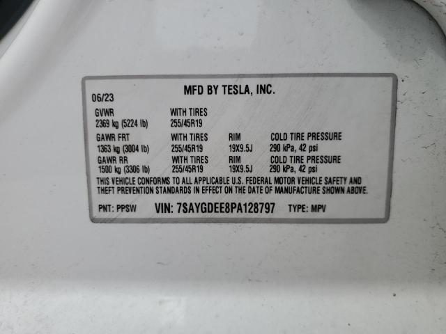 2023 Tesla Model Y VIN: 7SAYGDEE8PA128797 Lot: 54811724