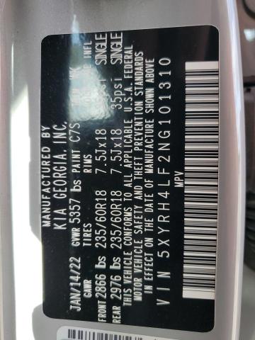 2022 KIA SORENTO EX - 5XYRH4LF2NG101310