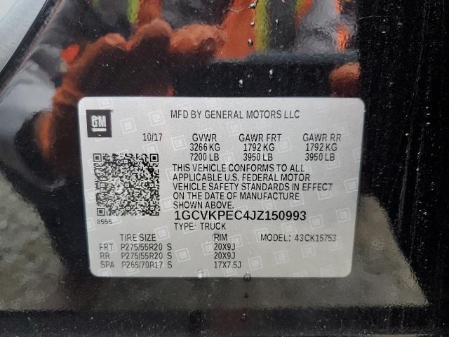 2018 Chevrolet Silverado K1500 Custom VIN: 1GCVKPEC4JZ150993 Lot: 54462944