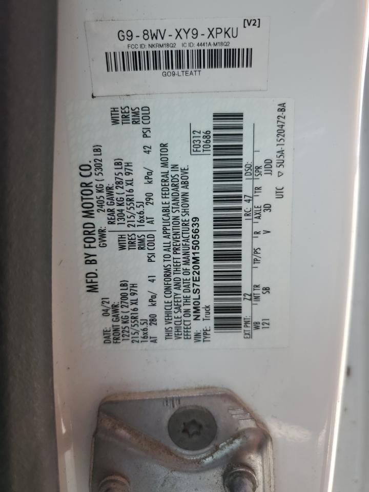 NM0LS7E20M1505639 2021 Ford Transit Connect Xl