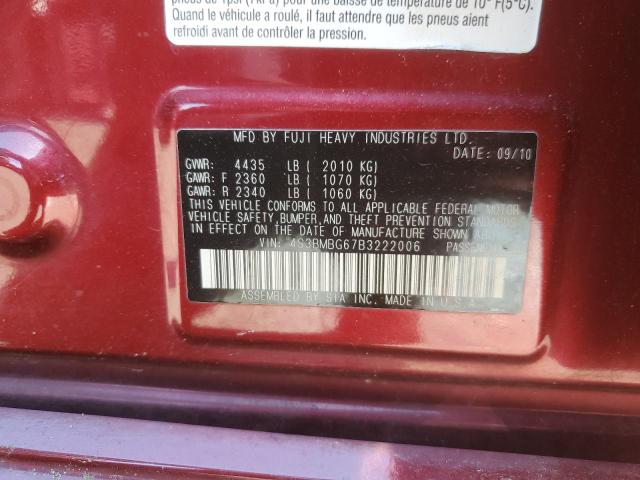 2011 Subaru Legacy 2.5I Premium VIN: 4S3BMBG67B3222006 Lot: 56499924