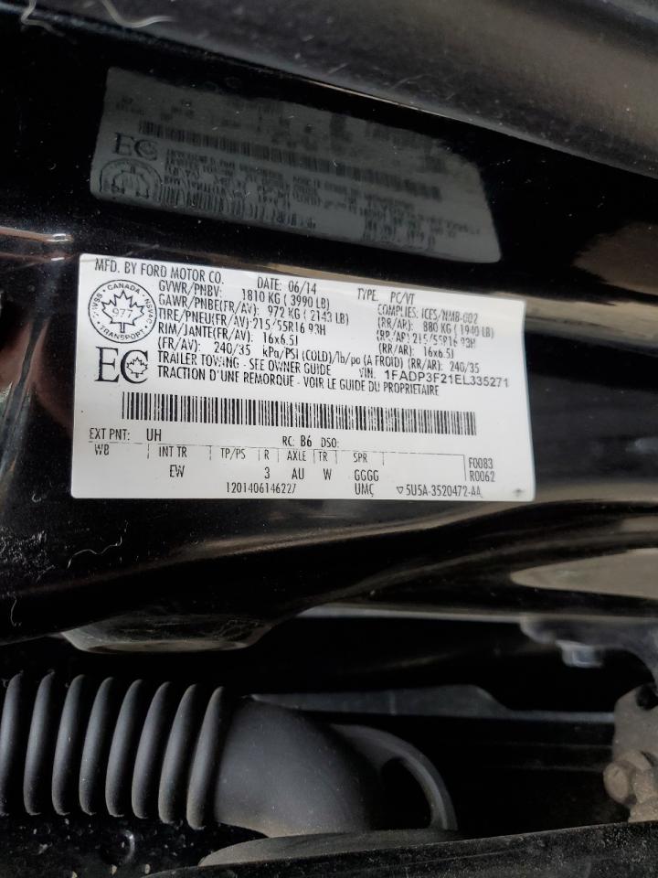 1FADP3F21EL335271 2014 Ford Focus Se