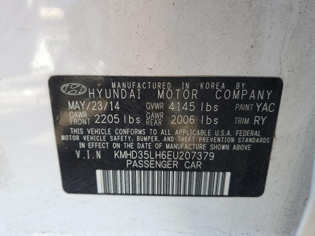 KMHD35LH6EU207379 2014 Hyundai Elantra Gt