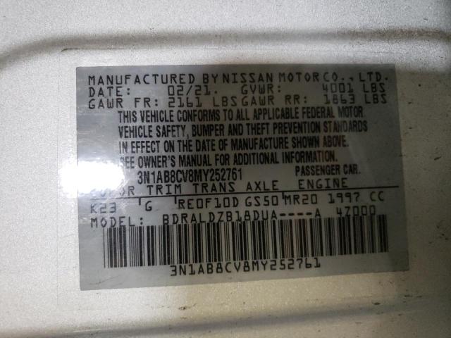 2021 Nissan Sentra Sv VIN: 3N1AB8CV8MY252761 Lot: 53172774