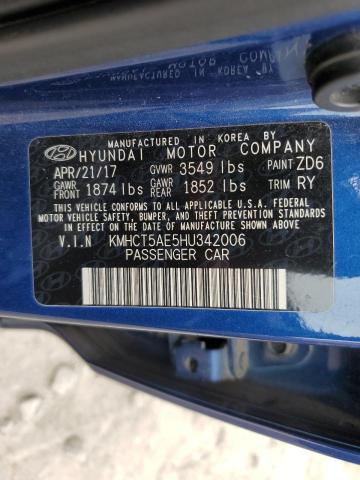 2017 HYUNDAI ACCENT SE - KMHCT5AE5HU342006
