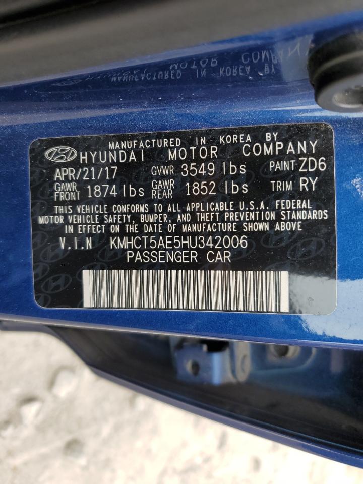 KMHCT5AE5HU342006 2017 Hyundai Accent Se