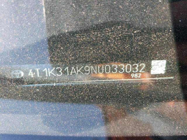 VIN 4T1K31AK9NU033032 2022 Toyota Camry, Xse no.12