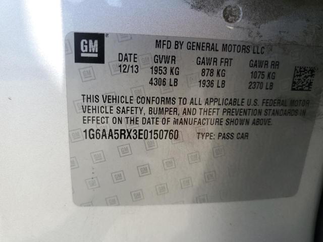 2014 Cadillac Ats VIN: 1G6AA5RX3E0150760 Lot: 53332244