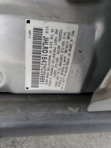 2000 Honda Cr-V Lx VIN: JHLRD1842YC058861 Lot: 55966094