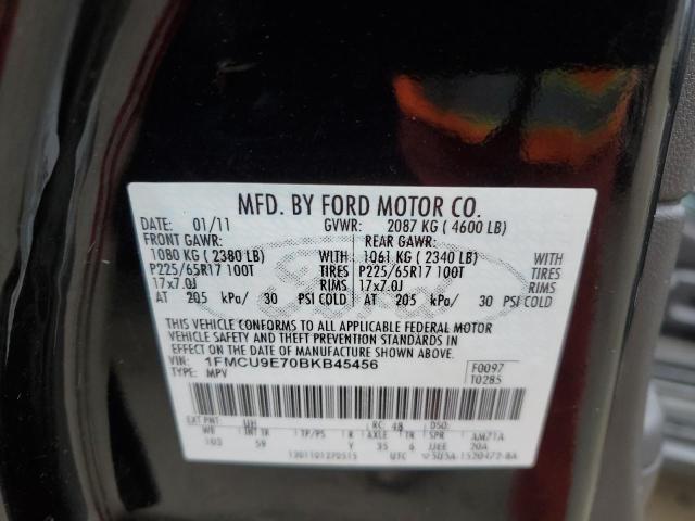 2011 Ford Escape Limited VIN: 1FMCU9E70BKB45456 Lot: 53082064