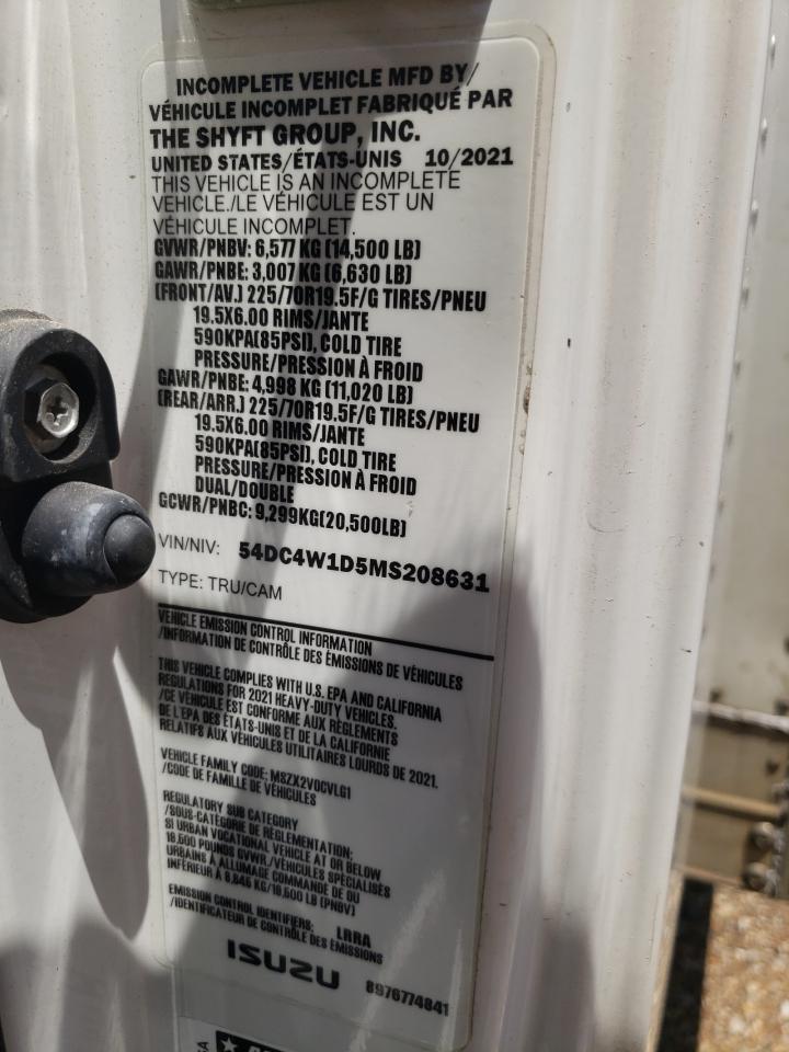 54DC4W1D5MS208631 2021 Isuzu Npr Hd