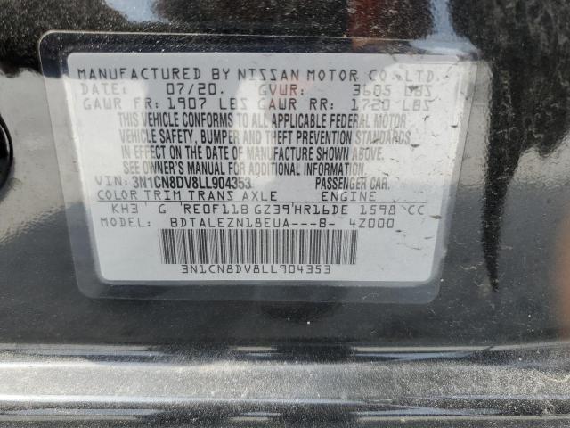 2020 Nissan Versa S VIN: 3N1CN8DV8LL904353 Lot: 53965614