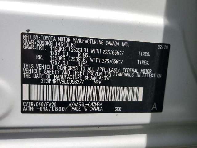 2020 Toyota Rav4 Xle VIN: 2T3P1RFV9LC096277 Lot: 53955634