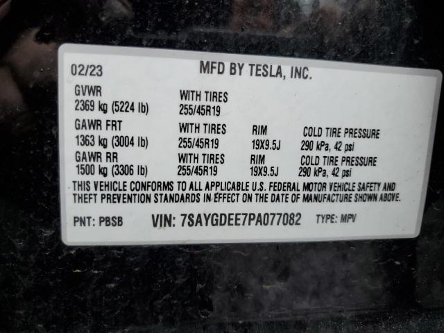 7SAYGDEE7PA077082 Tesla Model Y  14