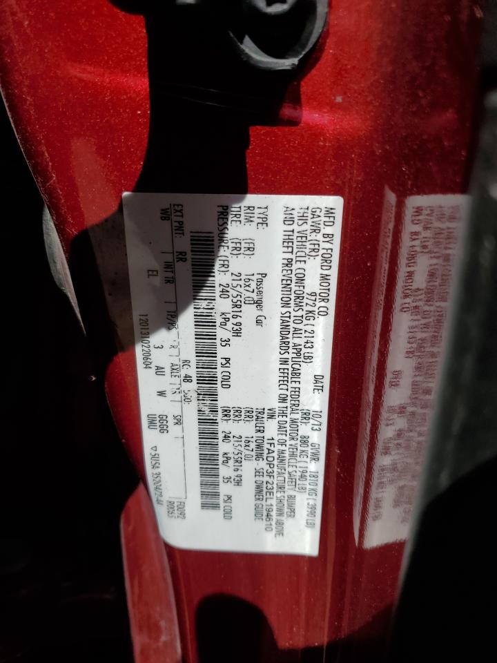 1FADP3F23EL194610 2014 Ford Focus Se