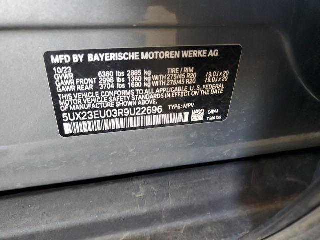 2024 BMW X5 xDrive40I VIN: 5UX23EU03R9U22696 Lot: 56066824