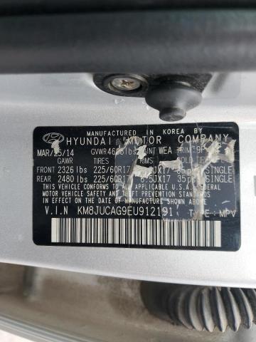 2014 Hyundai Tucson Gls VIN: KM8JUCAG9EU912191 Lot: 56199934